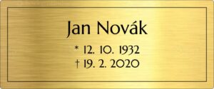 smuteční cedulka