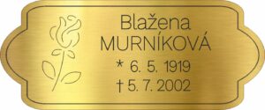 gravírovaná jmenovka