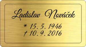 gravírovaná jmenovka