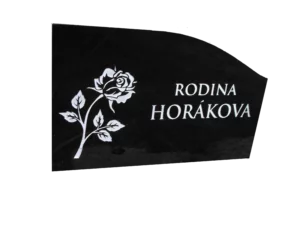 náhrobek gravírovaný umělé sklo