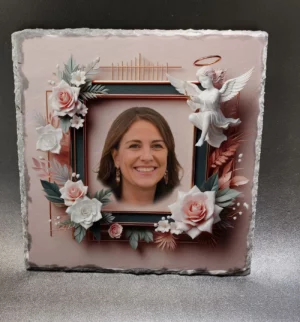 Břidlicový náhrobek s potiskem 10x10cm